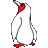 Stilisierter, nach links schauender Pinguin (Club-Logo)
