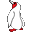 Stilisierter, nach links schauender Pinguin (Club-Logo)